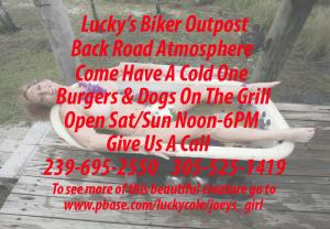 Lucky Cole Biker Outpost on Loop Road in The Florida Everglades